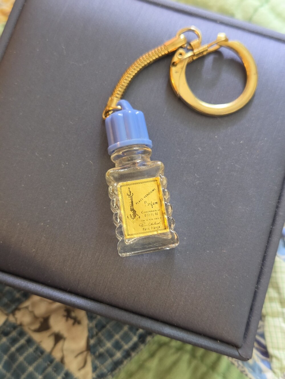 Vintage Charles V Paris Miniature Perfume Bottle Key Chain